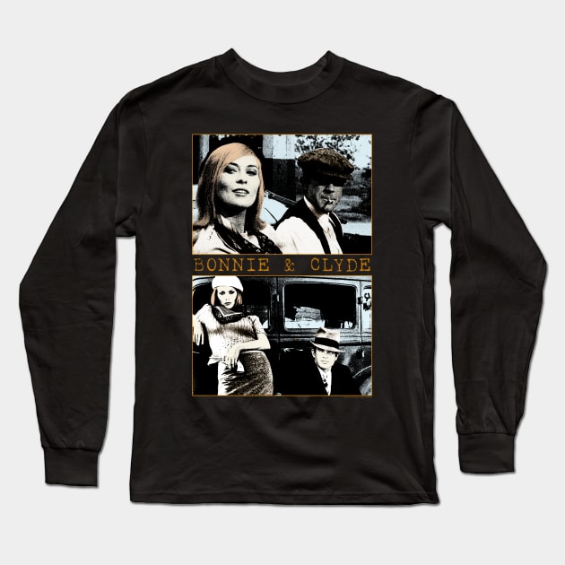 bonnie and clyde cintage cult grunge Long Sleeve T-Shirt by Genetics art